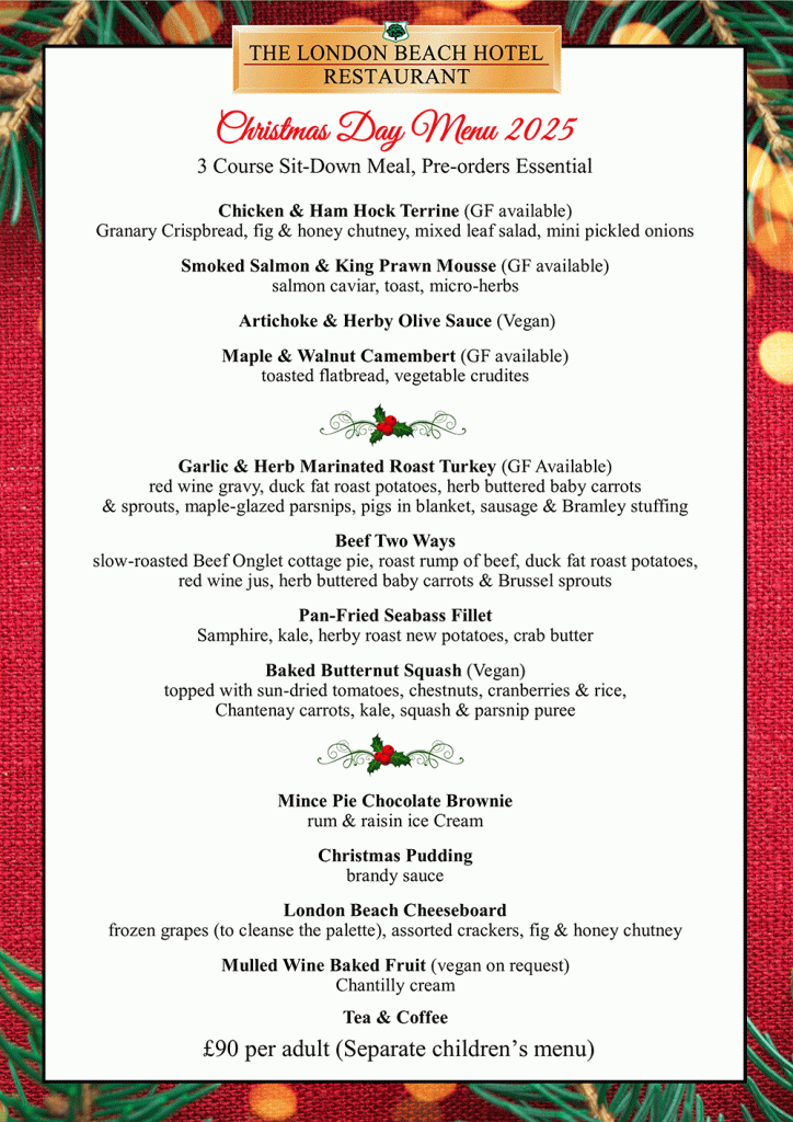 Christmas Day Menu