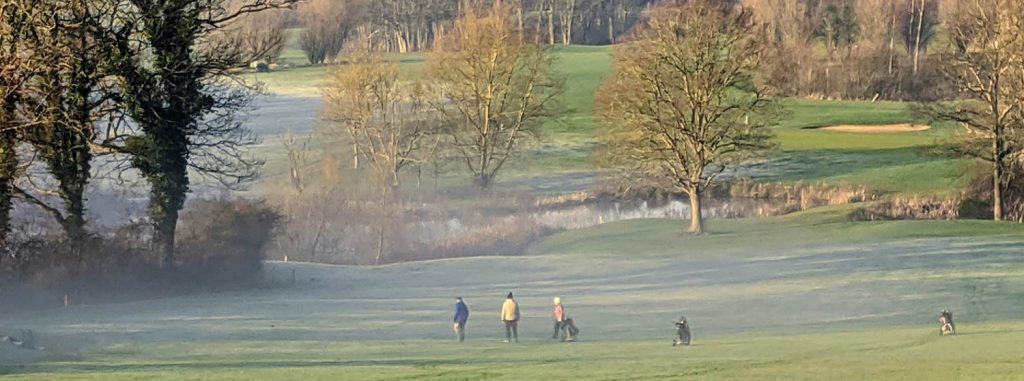 Golf course in winter
