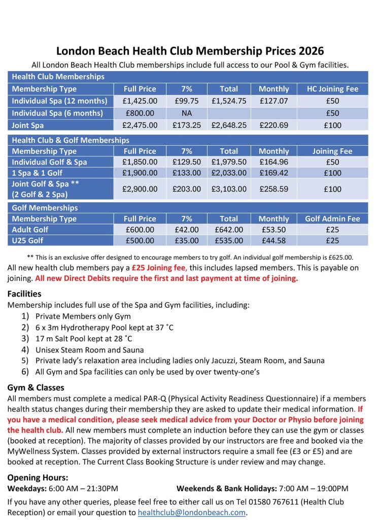Prices from June 2026
