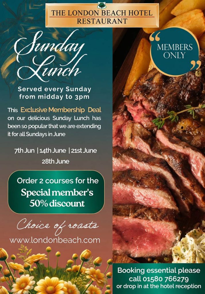 Sunday Lunch Deal in June